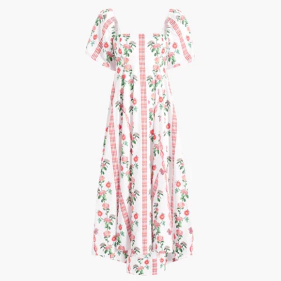 Hill House Home Dresses & Skirts - Hill House Home The Matilda Dress in Red Shell Vine Stripe Cotton NWT